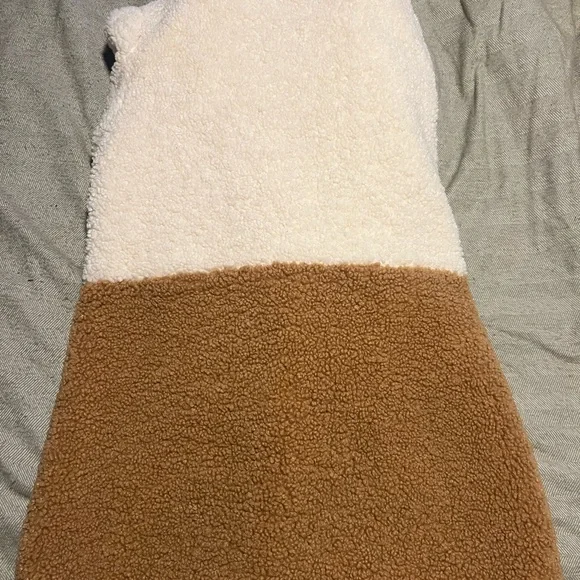 French Connection Cream and Tan Teddy Jacket - Picture 5 of 5